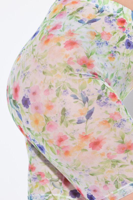 Шорти прозрачни с флорален принт