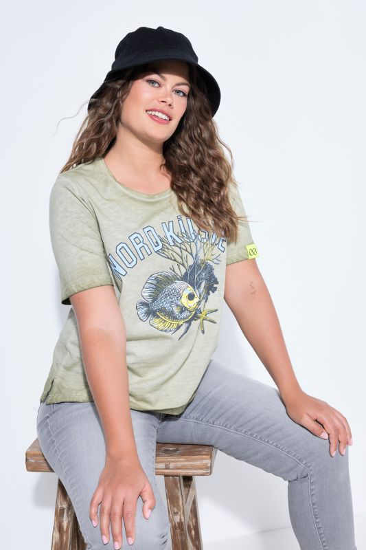 Nautical Print V-Neck Short Sleeve Tee