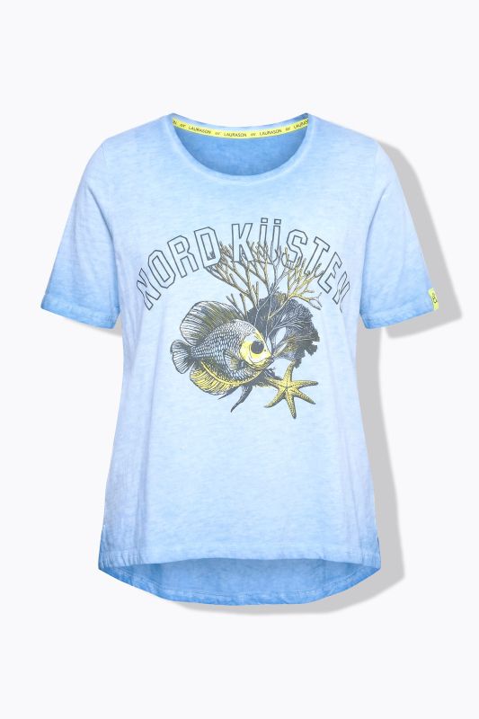 Nautical Print V-Neck Short Sleeve Tee