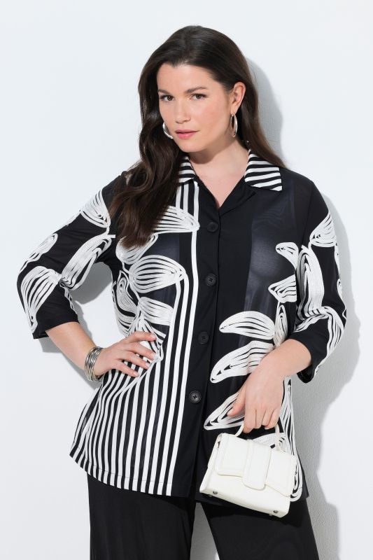 Mesh Rope Embroidered Blouse