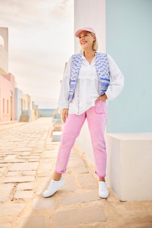 Mixed Print Quilted Vest