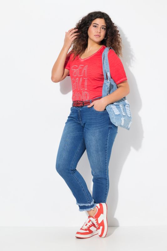 Дънки Sarah с двойни ресни