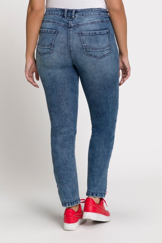 Rhinestone Accent High Waist Slim Leg Sarah Fit Stretch Jeans