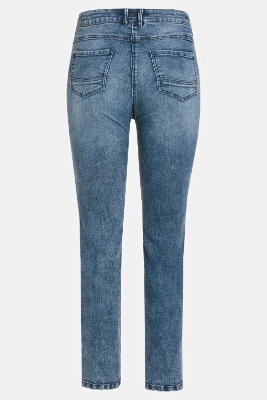 Rhinestone Accent High Waist Slim Leg Sarah Fit Stretch Jeans