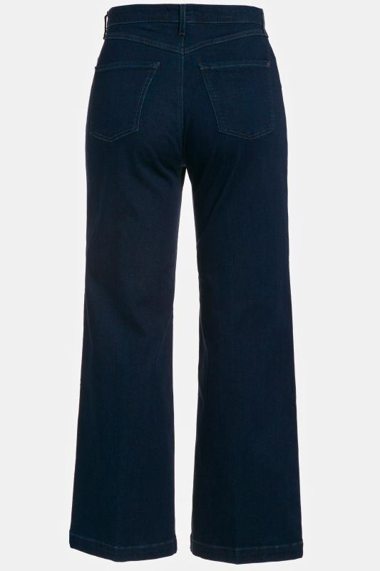 Dark Wash Wide Straight Leg Stretch Jeans