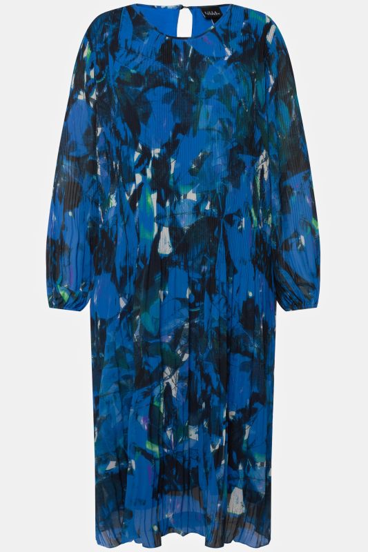 Рокля с акварелен листов принт