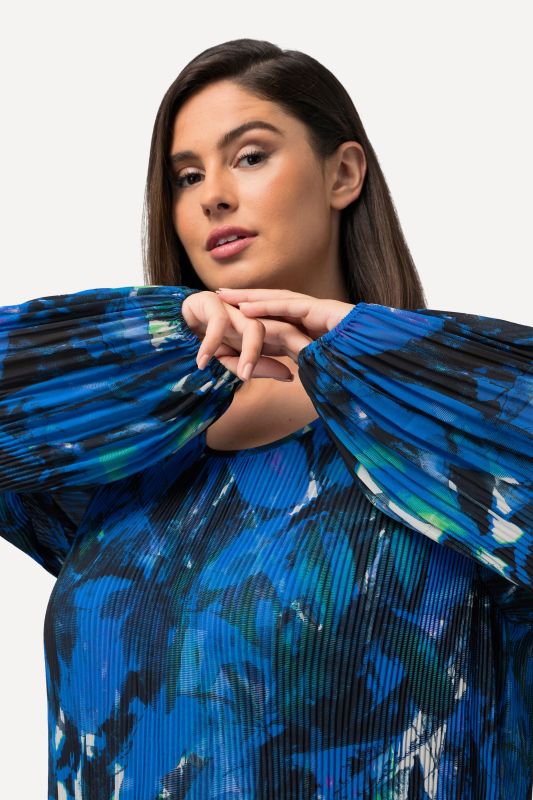 Рокля с акварелен листов принт