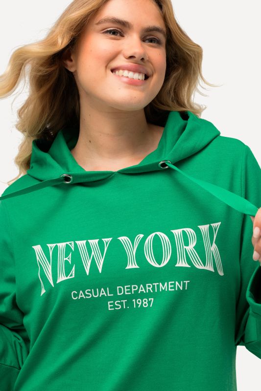 Суитчър с надпис и качулка