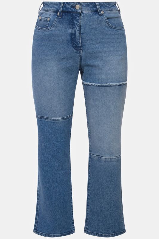 Дънки с пач принт