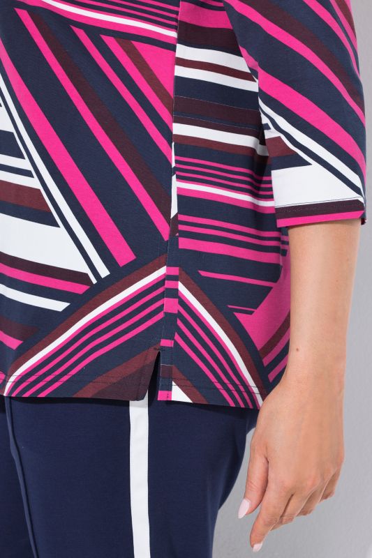 Тениска с микс от райета