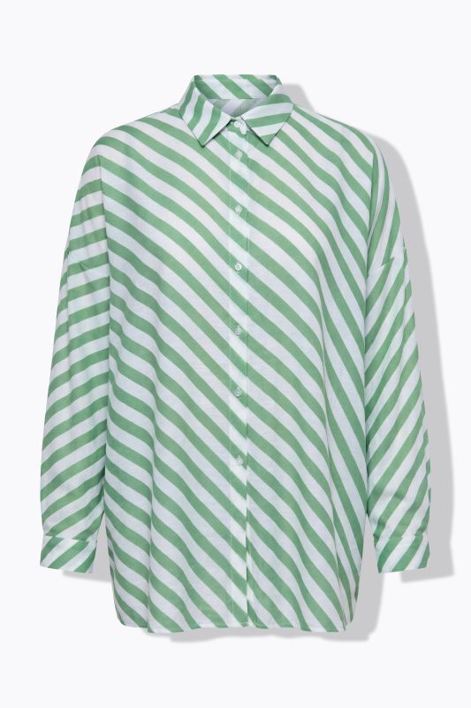 Sheer Striped Textured Blouse