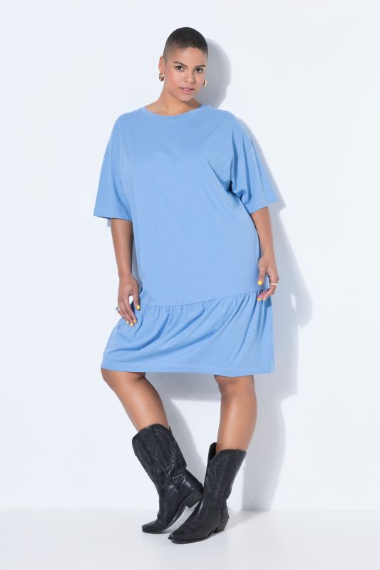 Flounce Panel Short Sleeve Jersey Dress