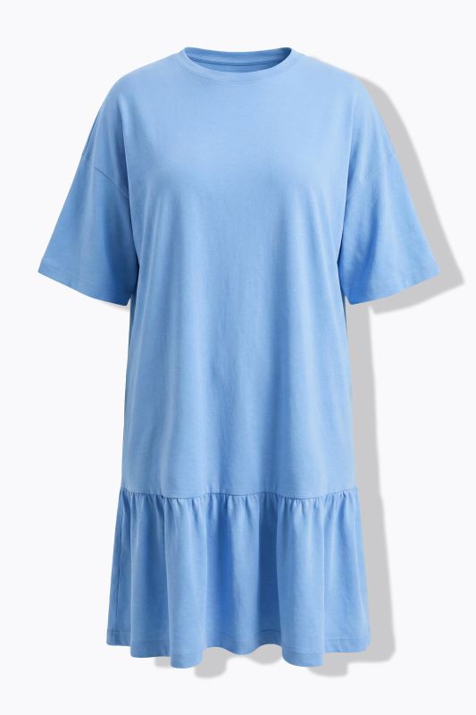 Flounce Panel Short Sleeve Jersey Dress