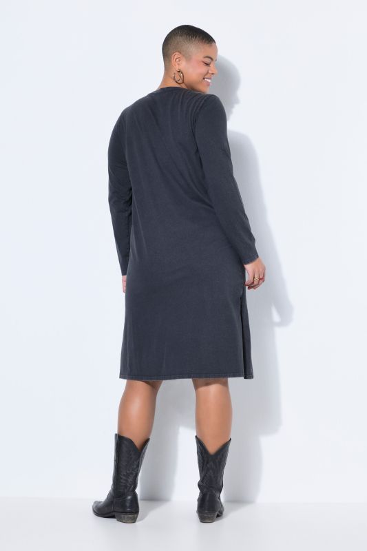 Sun Embroidered Long Sleeve Jersey Dress