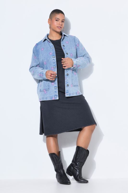 Sun Embroidered  Denim Jacket