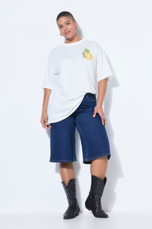 Long Stretch Fit Denim Shorts