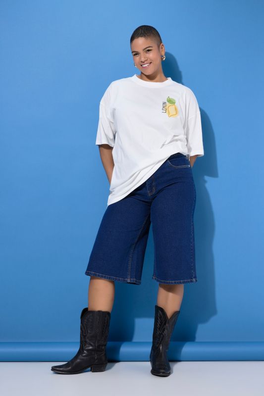 Long Stretch Fit Denim Shorts