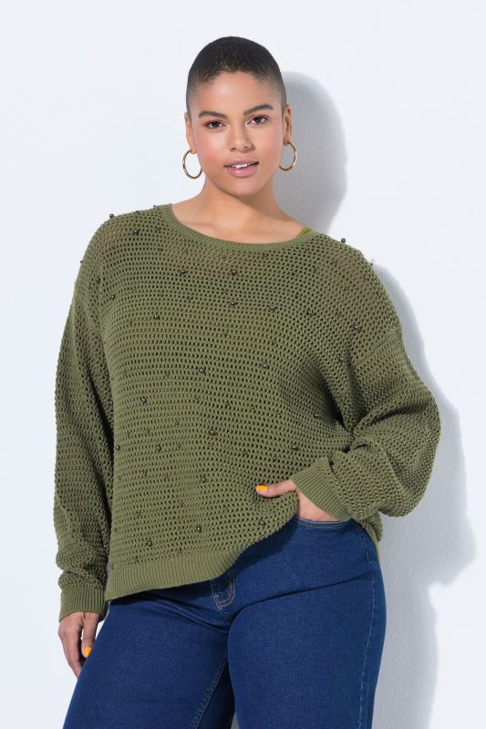 Beaded Chunky Knit  Sweater