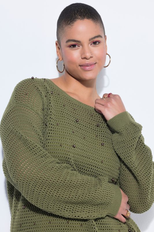 Beaded Chunky Knit  Sweater