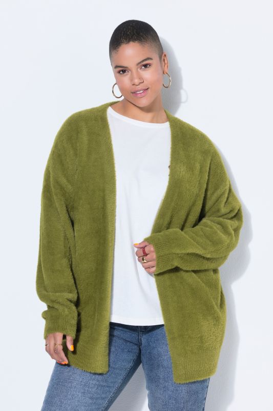 Plush Open Shape  Cardigan