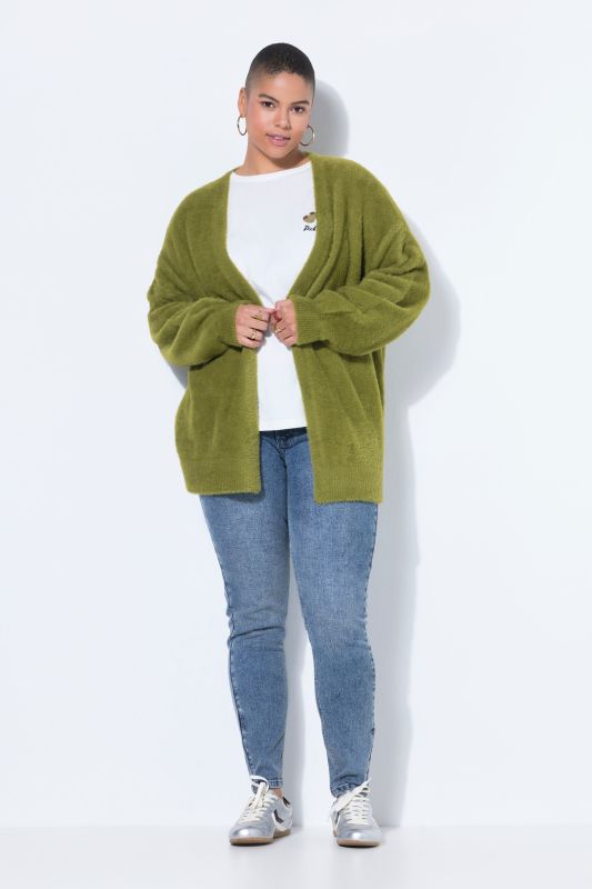 Plush Open Shape  Cardigan