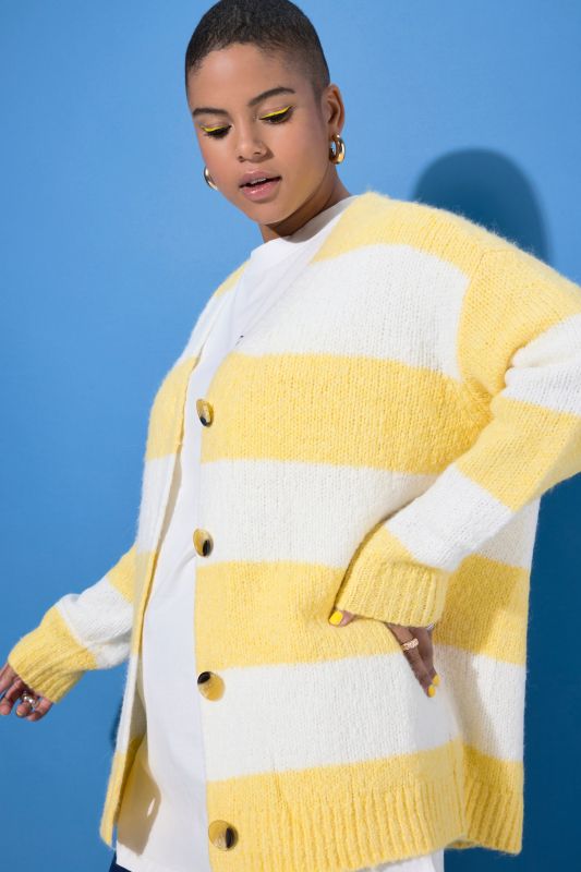 Chunky Striped Oversized Cardigan