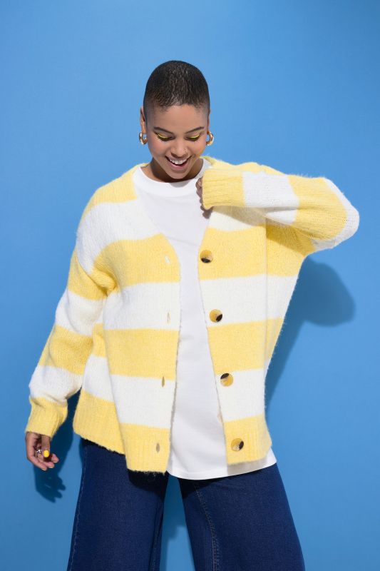 Chunky Striped Oversized Cardigan