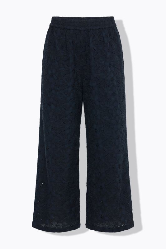 Floral Lace Elastic Waist Pants