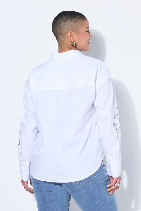 Openwork Lace Sleeve  Blouse