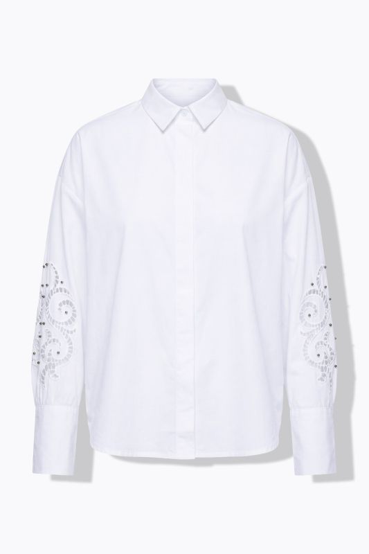 Openwork Lace Sleeve  Blouse
