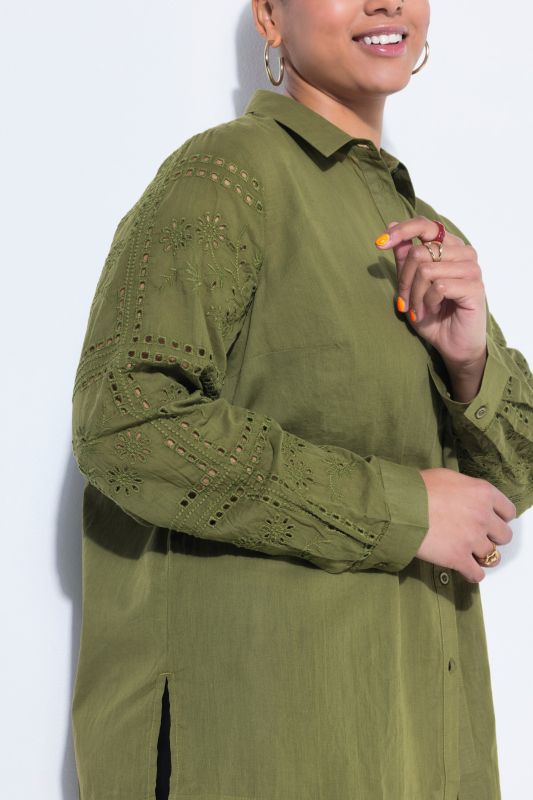 Openwork Lace Sleeve  Blouse