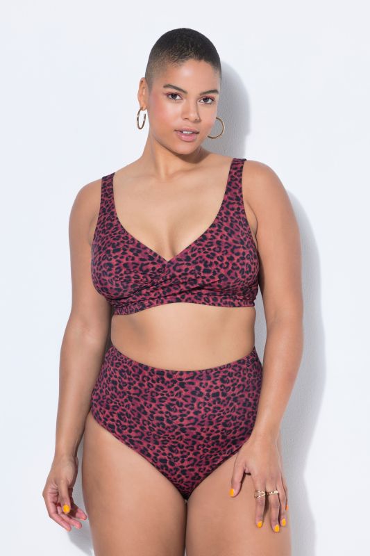 Бански горнище с леопардов принт