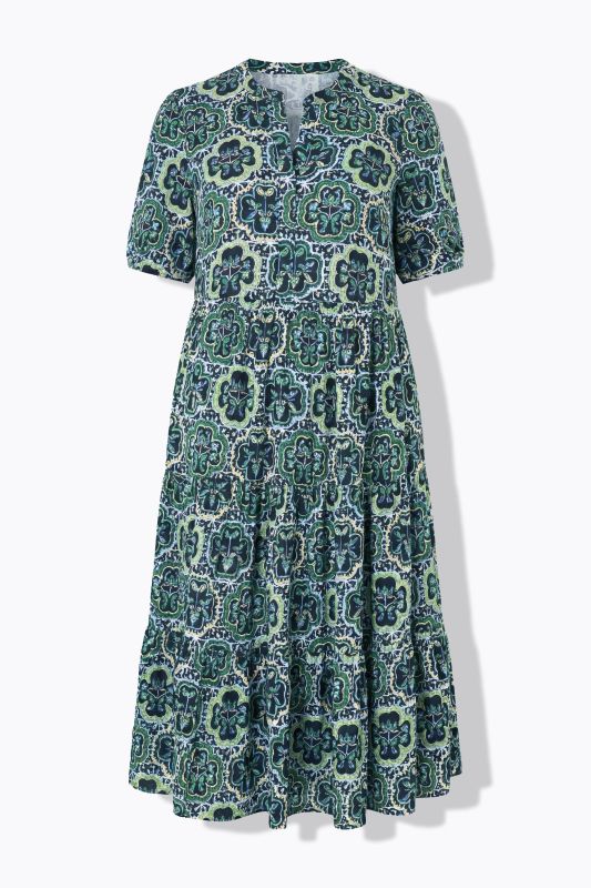 Рокля с флорален мозаечен принт