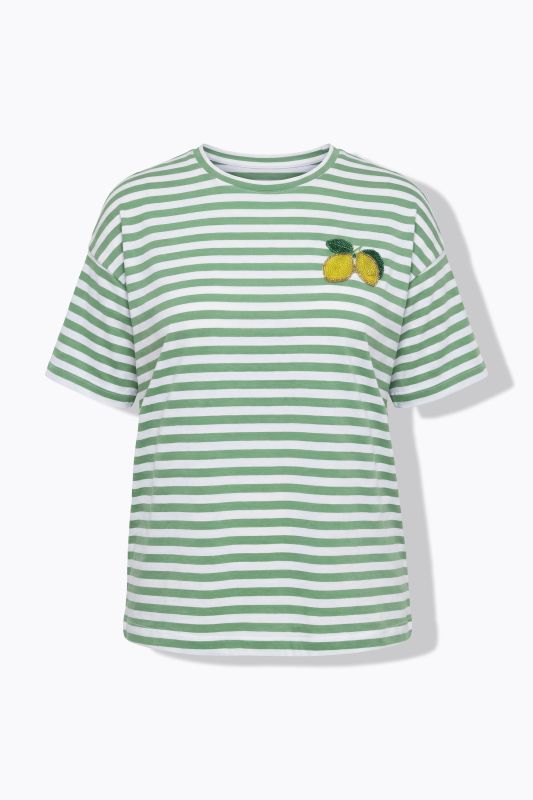 Beaded Lemon Applique  Tee