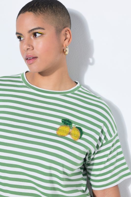 Beaded Lemon Applique  Tee