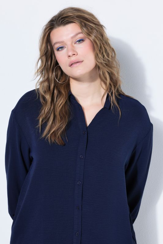 Airy Crepe Shirt Blouse