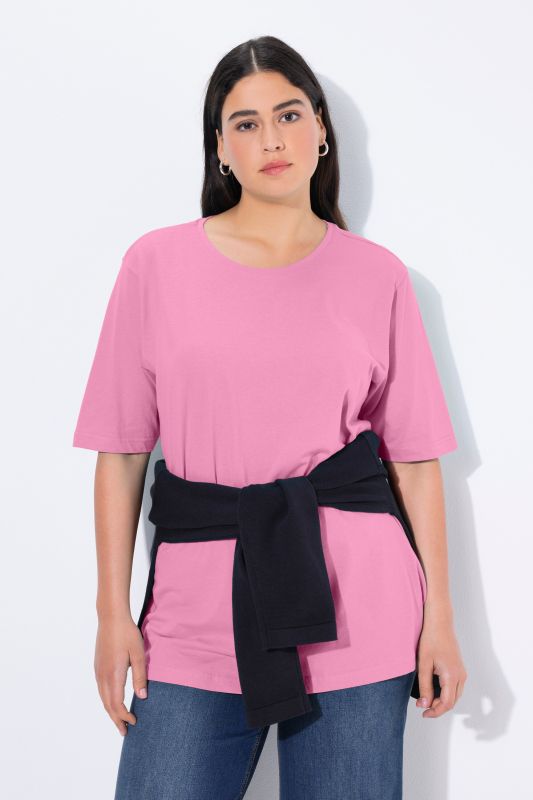 Basic Round Neck Short Sleeve Relaxed Fit  Tee