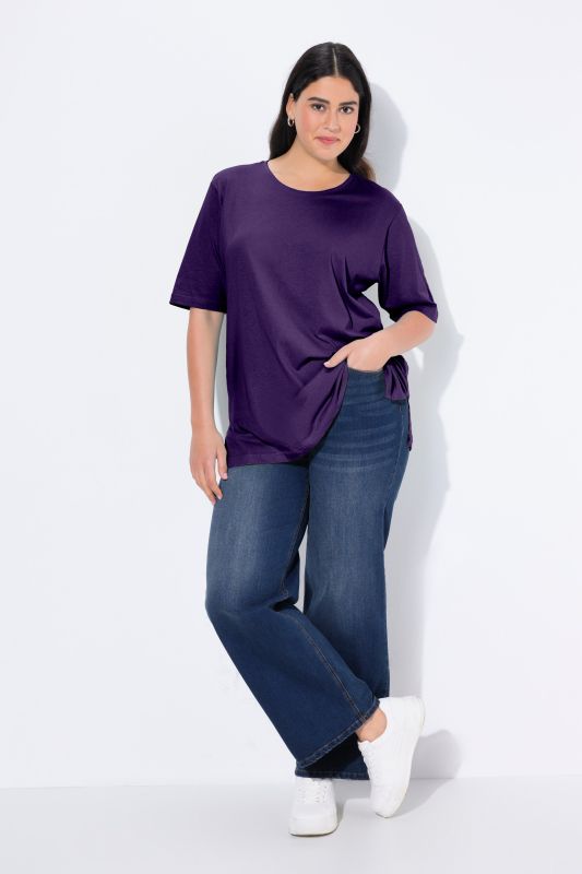 Basic Round Neck Short Sleeve Relaxed Fit  Tee