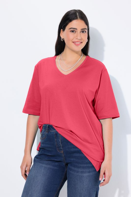 Basic V-Neck Relaxed Fit Short Sleeve Tee