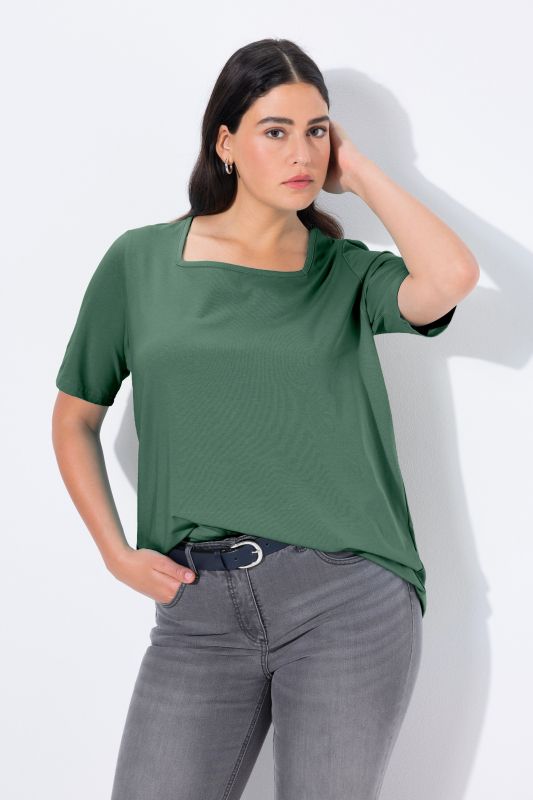 Essential Square Neck Stretch Tee