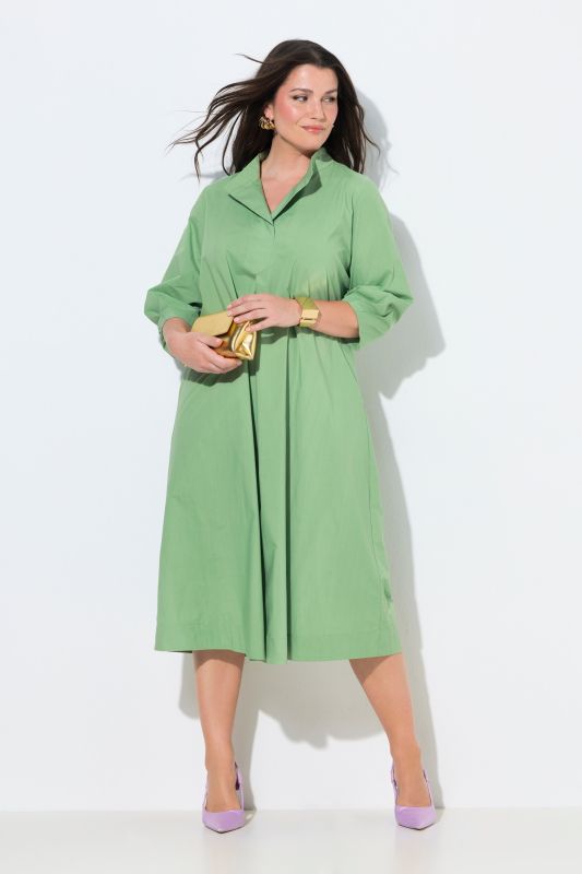 Paper Touch 3/4 Sleeve Collared Dress