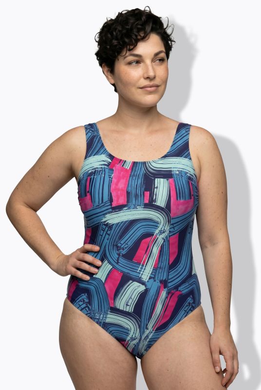 Бански с рисуван принт