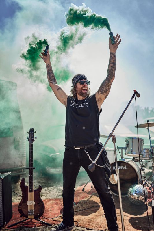 Потник с принт отпред