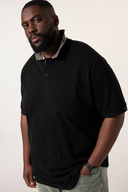 Тениска с яка с райета STHUGE