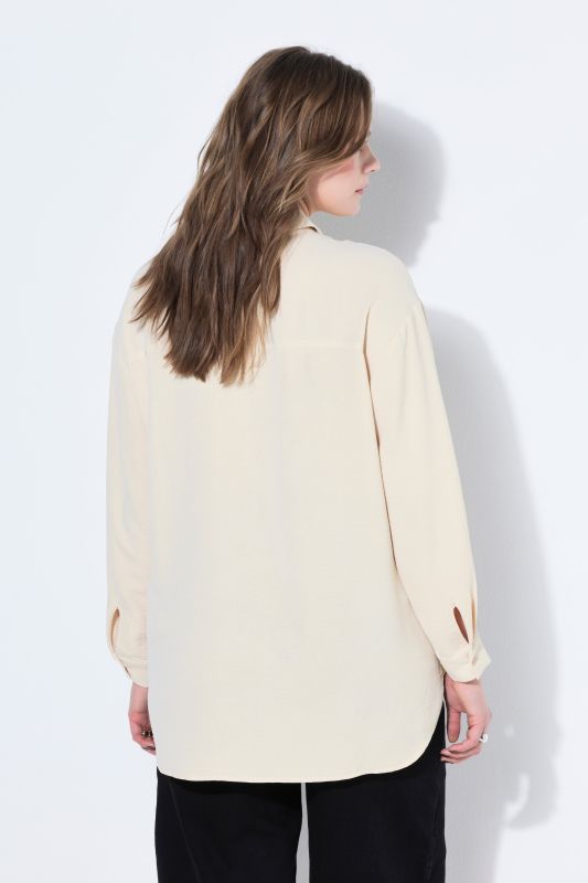 Airy Crepe Shirt Blouse