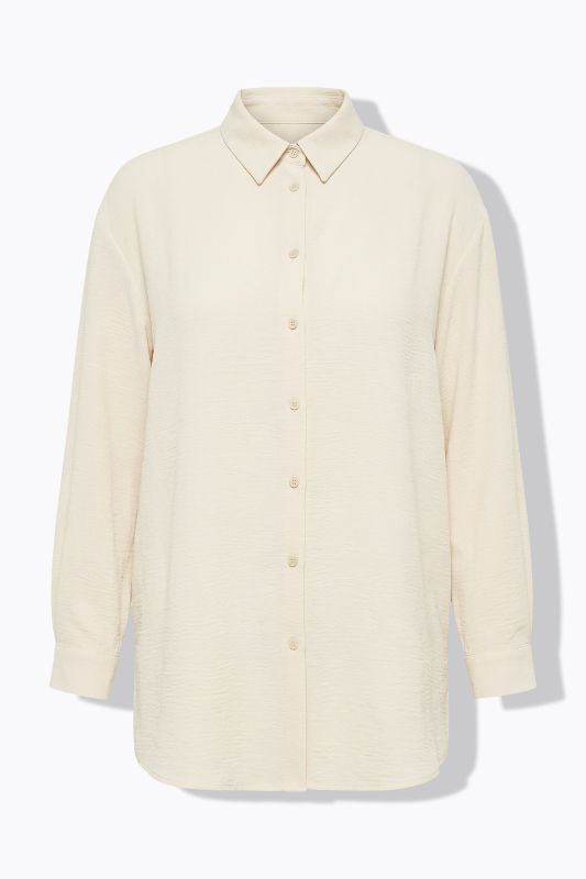 Airy Crepe Shirt Blouse
