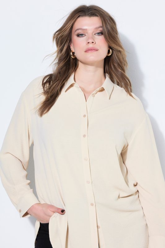 Airy Crepe Shirt Blouse
