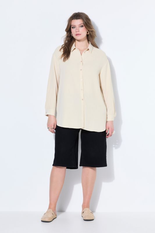 Airy Crepe Shirt Blouse