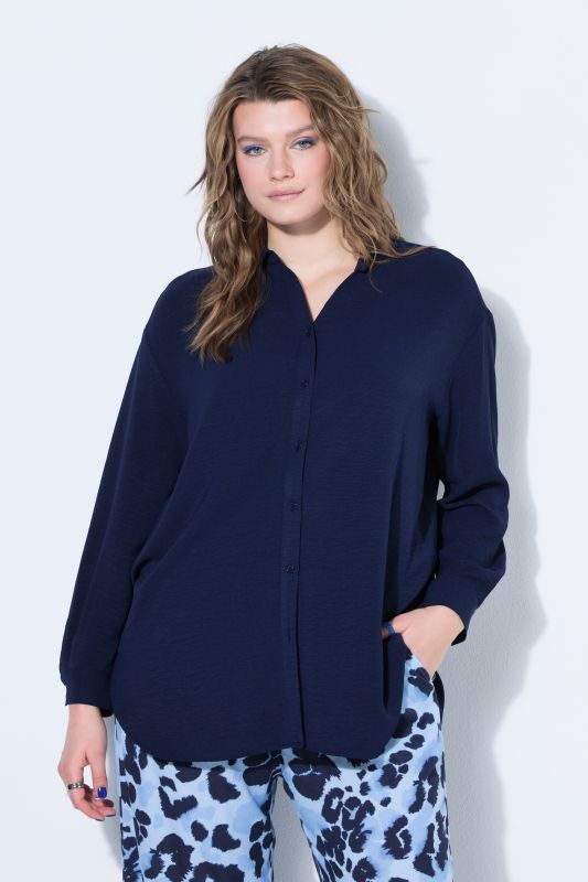 Airy Crepe Shirt Blouse