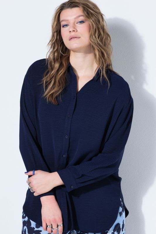 Airy Crepe Shirt Blouse
